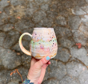 Gold Splatter Mug • Melted Ice Cream Glaze